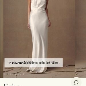 Meshki White Halter Maxi Gown for Brides